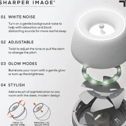 Sharper Image® Sound Soother Wind, White Noise Machine With LED Glow