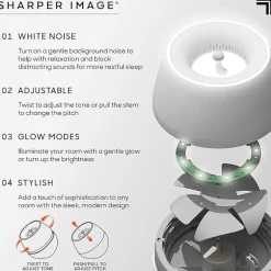 Sharper Image® Sound Soother Wind, White Noise Machine With LED Glow