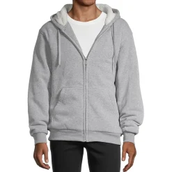 Sherpa-Lined Hoodie Jacket