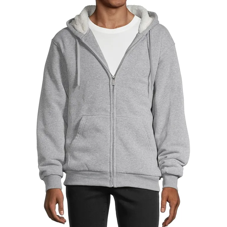 Sherpa-Lined Hoodie Jacket