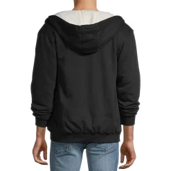 Sherpa-Lined Hoodie Jacket