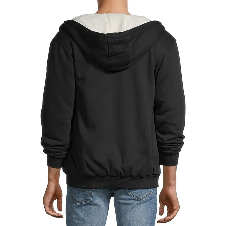 Sherpa-Lined Hoodie Jacket