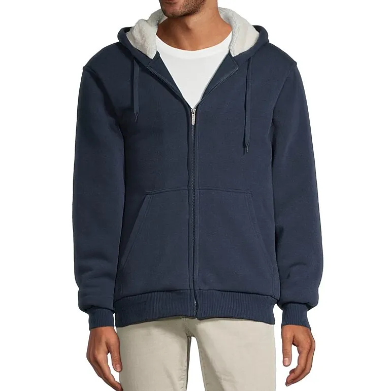Sherpa-Lined Hoodie Jacket