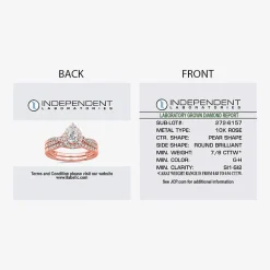 Signature By Modern Bride 7/8 CT.T.W. Lab-Grown (G-H / SI1-SI2) Diamond Pear Side Stone Bridal Set in 10K or 14K Gold