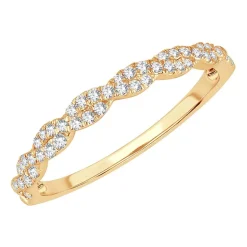 Signature By Modern Bride 1/5 CT.T.W. Natural Diamond 10K or 14K Gold Wedding Band