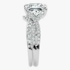 Signature By Modern Bride (F-G / Vs2-Si1) Womens 3 1/2 CT. T.W Lab Grown White Diamond 10K Gold Side Stone Bridal Set