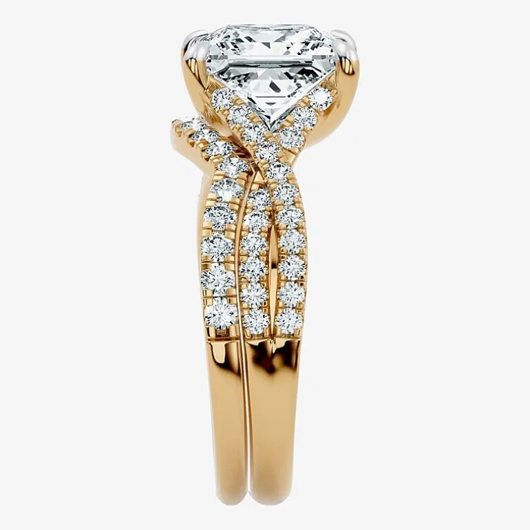 Signature By Modern Bride (F-G / Vs2-Si1) Womens 3 1/2 CT. T.W Lab Grown White Diamond 10K Gold Side Stone Bridal Set