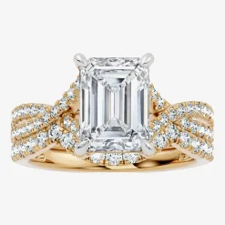 Signature By Modern Bride (F-G / Vs2-Si1) Womens 3 1/2 CT. T.W Lab Grown White Diamond 10K Gold Side Stone Bridal Set