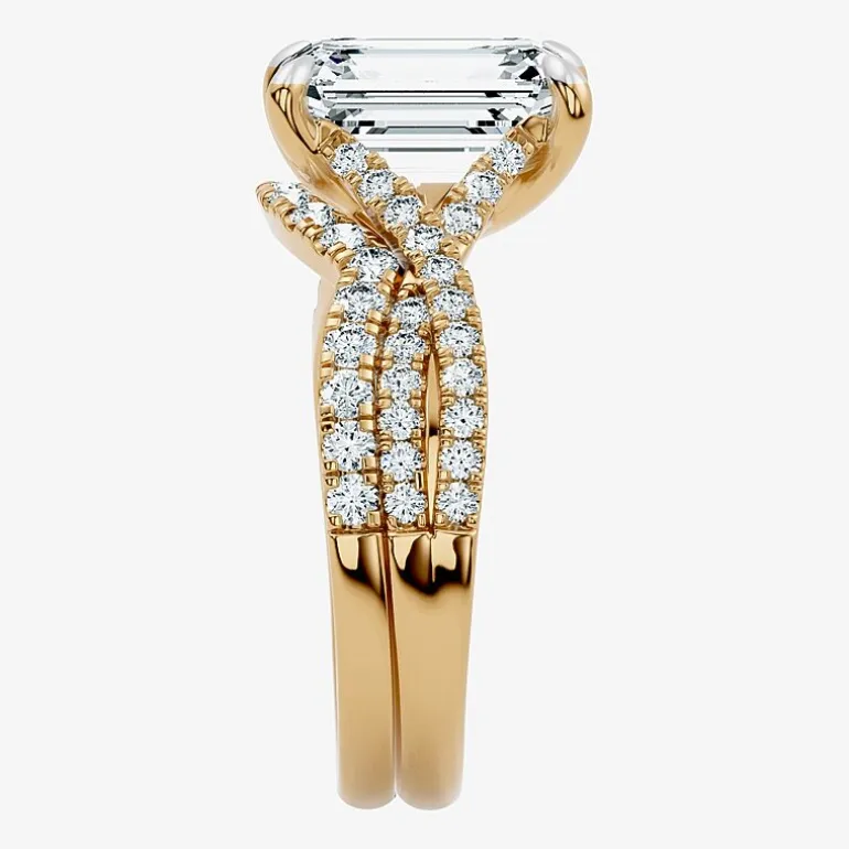 Signature By Modern Bride (F-G / Vs2-Si1) Womens 3 1/2 CT. T.W Lab Grown White Diamond 10K Gold Side Stone Bridal Set