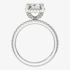 Signature By Modern Bride (F / Vs2) Womens 3 3/4 CT. T.W. Lab Grown White Diamond 10K Gold Side Stone Halo Bridal Set