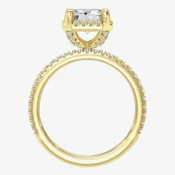 Signature By Modern Bride (F / Vs2) Womens 6 CT. T.W. Lab Grown White Diamond 10K Gold Side Stone Halo Bridal Set