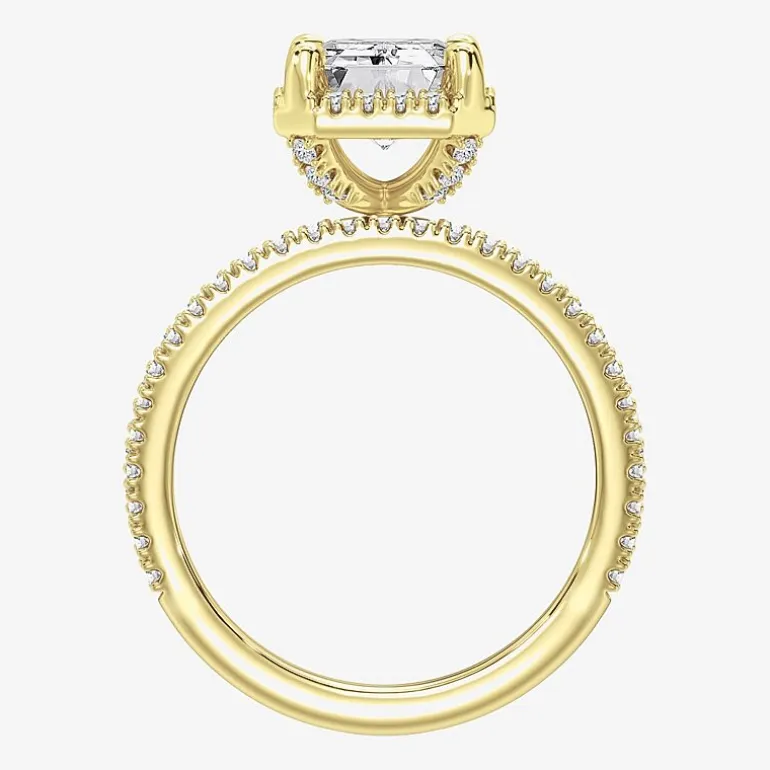 Signature By Modern Bride (F / Vs2) Womens 6 CT. T.W. Lab Grown White Diamond 10K Gold Side Stone Halo Bridal Set