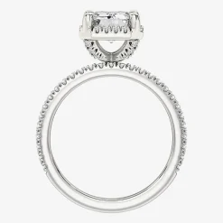 Signature By Modern Bride (F / Vs2) Womens 6 CT. T.W. Lab Grown White Diamond 10K Gold Side Stone Halo Bridal Set
