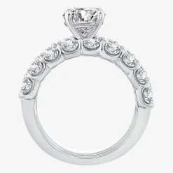 Signature By Modern Bride (F / VS2) Womens 4 CT. T.W. Lab Grown White Diamond 10K or 14K Gold Round Side Stone Bridal Set