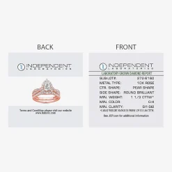 Signature By Modern Bride (G-H / Si1-Si2) Womens 1 1/3 CT. T.W. Lab Grown White Diamond 10K Gold Pear Side Stone Halo Bridal Set