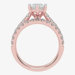 Signature By Modern Bride (G-H / Vs2-Si1) Womens 3 CT. T.W. Lab Grown White Diamond 14K Gold Marquise Side Stone Bridal Set