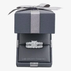 Signature By Modern Bride (G / Si1-Si2) Womens 4 CT. T.W. Lab Grown White Diamond 10K Gold Side Stone Bridal Set