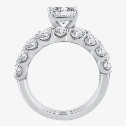 Signature By Modern Bride (G / Si1-Si2) Womens 4 CT. T.W. Lab Grown White Diamond 10K Gold Side Stone Bridal Set