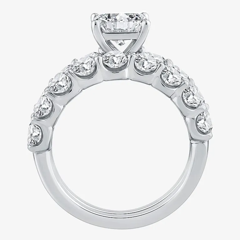 Signature By Modern Bride (G / Si1-Si2) Womens 4 CT. T.W. Lab Grown White Diamond 10K Gold Side Stone Bridal Set