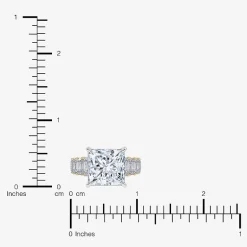 Signature By Modern Bride (G, Vs2-Si1) Womens 8 1/4 Ct. T.W. Lab Grown White Diamond 14K Gold Side Stone Engagement Ring
