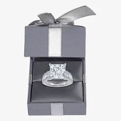 Signature By Modern Bride (G, Vs2-Si1) Womens 8 1/4 Ct. T.W. Lab Grown White Diamond 14K Gold Side Stone Engagement Ring