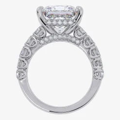 Signature By Modern Bride (G, Vs2-Si1) Womens 8 1/4 Ct. T.W. Lab Grown White Diamond 14K Gold Side Stone Engagement Ring