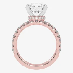 Signature By Modern Bride (G / Vs2-Si1) Womens 4 CT. T.W. Lab Grown White Diamond 14K Gold Round Side Stone Bridal Set