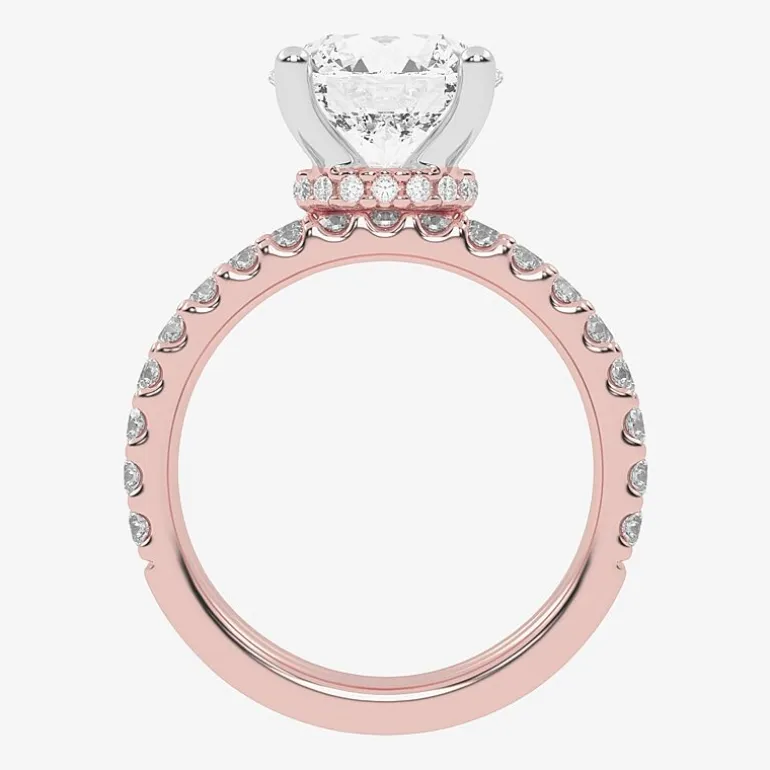 Signature By Modern Bride (G / Vs2-Si1) Womens 4 CT. T.W. Lab Grown White Diamond 14K Gold Round Side Stone Bridal Set