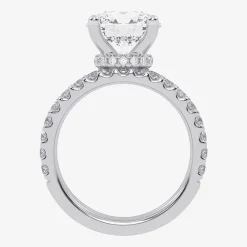 Signature By Modern Bride (G / Vs2-Si1) Womens 4 CT. T.W. Lab Grown White Diamond 14K Gold Round Side Stone Bridal Set