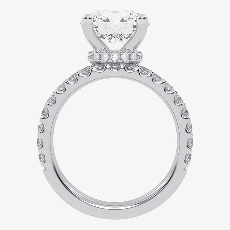 Signature By Modern Bride (G / Vs2-Si1) Womens 4 CT. T.W. Lab Grown White Diamond 14K Gold Round Side Stone Bridal Set