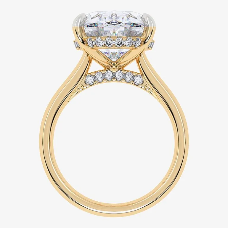 Signature By Modern Bride (G/Vs2-Si1) Womens 8 1/4 Ct. T.W. Lab Grown White Diamond 14K Gold Oval Solitaire Engagement Ring
