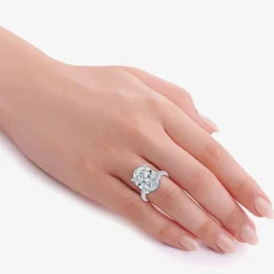 Signature By Modern Bride (G/Vs2-Si1) Womens 8 1/4 Ct. T.W. Lab Grown White Diamond 14K Gold Oval Solitaire Engagement Ring