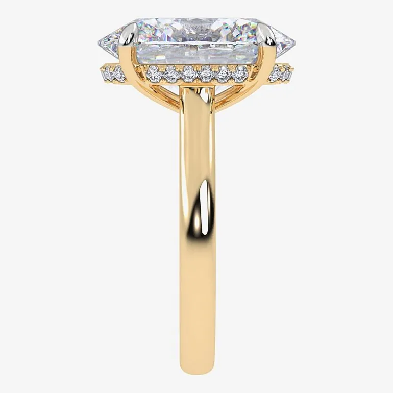 Signature By Modern Bride (G/Vs2-Si1) Womens 8 1/4 Ct. T.W. Lab Grown White Diamond 14K Gold Oval Solitaire Engagement Ring