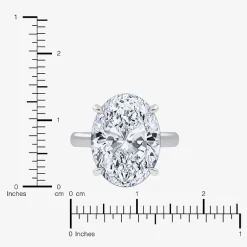 Signature By Modern Bride (G/Vs2-Si1) Womens 8 1/4 Ct. T.W. Lab Grown White Diamond 14K Gold Oval Solitaire Engagement Ring