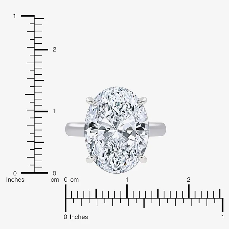 Signature By Modern Bride (G/Vs2-Si1) Womens 8 1/4 Ct. T.W. Lab Grown White Diamond 14K Gold Oval Solitaire Engagement Ring