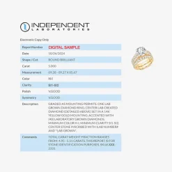 Signature By Modern Bride (H-I / Si1-Si2) Womens 5 CT. T.W. Lab Grown White Diamond 14K Gold Round Bridal Set