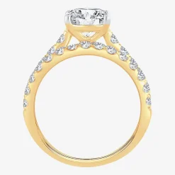 Signature By Modern Bride (H-I / Si1-Si2) Womens 2 CT. T.W. Lab Grown White Diamond 14K Gold Oval Bridal Set