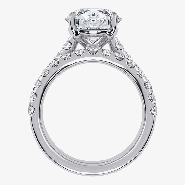 Signature By Modern Bride (H-I / Si1-Si2) Womens 2 CT. T.W. Lab Grown White Diamond 14K Gold Round Bridal Set