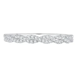 Signature By Modern Bride Womens 1/5 CT. Natural White Diamond 10K Gold Wedding Band