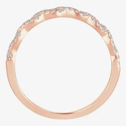 Signature By Modern Bride Womens 1/5 CT. Natural White Diamond 10K Gold Wedding Band