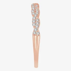 Signature By Modern Bride Womens 1/5 CT. Natural White Diamond 10K Gold Wedding Band