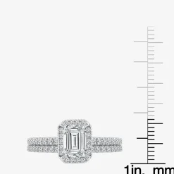Signature By Modern Bride Womens 2 CT. T.W. Lab Grown White Diamond 10K or 14K Gold Side Stone Bridal Set