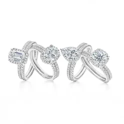 Signature By Modern Bride Womens 2 CT. T.W. Lab Grown White Diamond 10K or 14K Gold Pear Side Stone Bridal Set