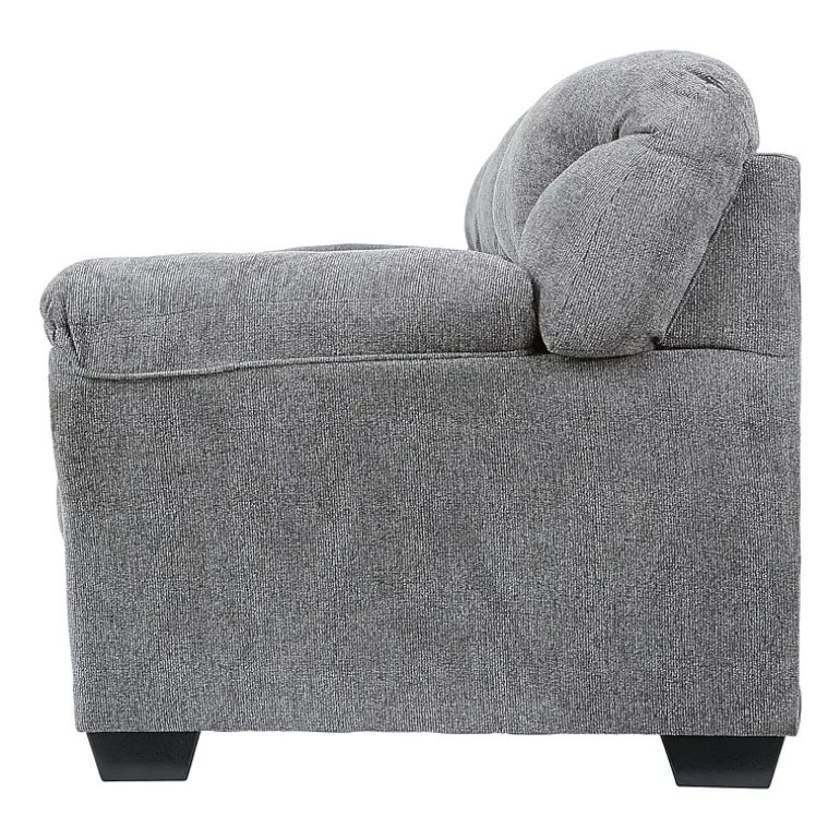 Signature Design by Ashley® Aldin Pad-Arm Sofa in Pewter Gray