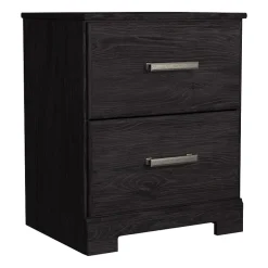 Signature Design by Ashley Belachime 2-Drawer Nightstand in Charcoal