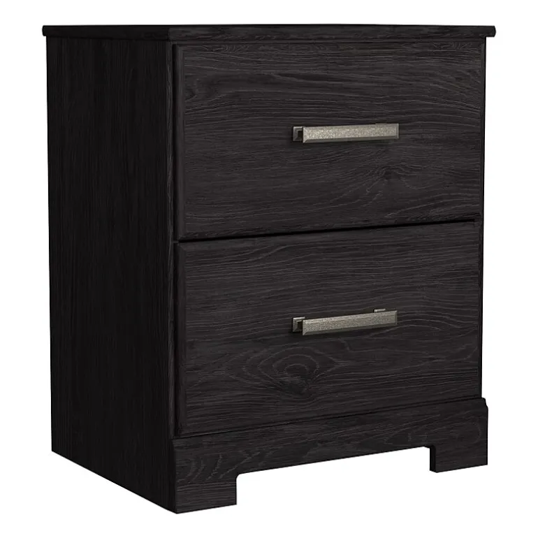 Signature Design by Ashley Belachime 2-Drawer Nightstand in Charcoal
