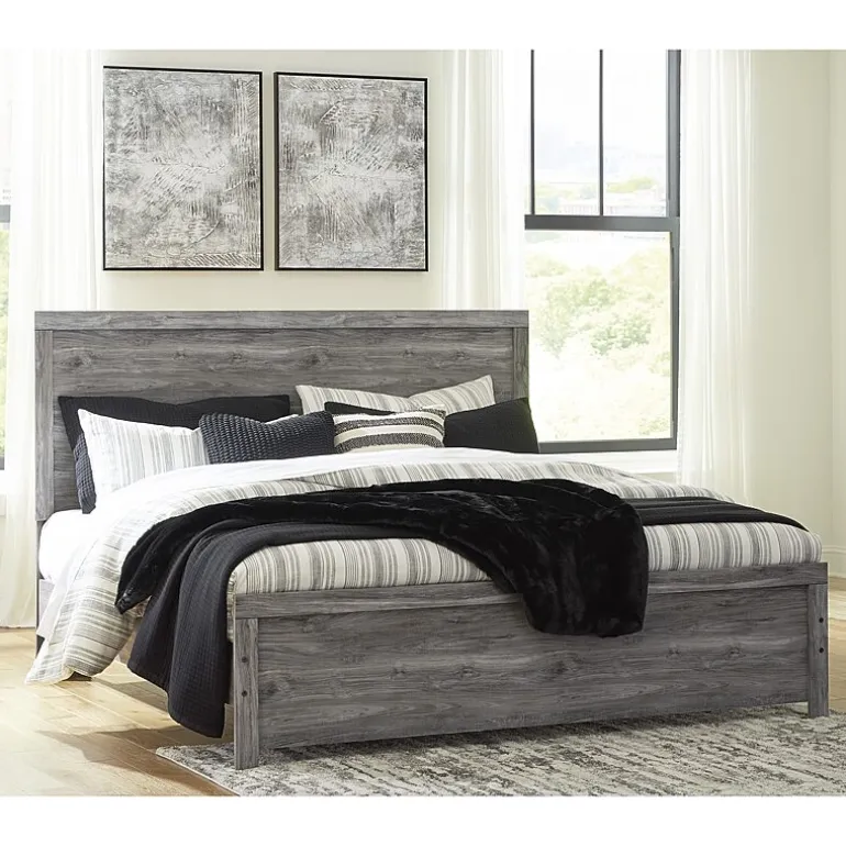 Signature Design by Ashley Bronyan Panel Bed in Dark Gray