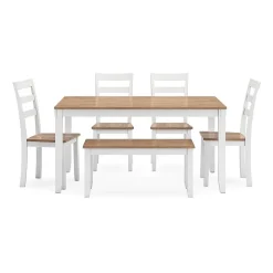 Signature Design by Ashley Getty Dining Table and 4 Chairs and Bench