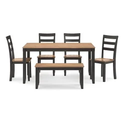 Signature Design by Ashley Getty Dining Table and 4 Chairs and Bench