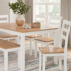 Signature Design by Ashley Getty Dining Table and 4 Chairs and Bench